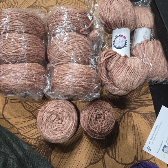 Over the Moon Yarn Other - SOFT Over The Moon Aran Yarn Bundle, Tonal Dusty Rose